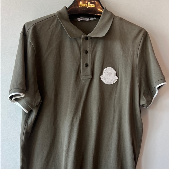 Moncler Dark Green Polo with Logo - Picture 5 of 14